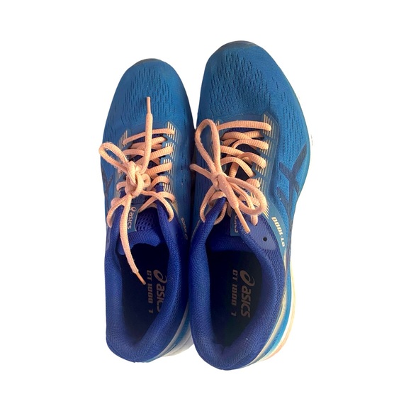 ASICS Women’s Running Shoes Navy Blue & Coral Orange Size 11 - Picture 2 of 4